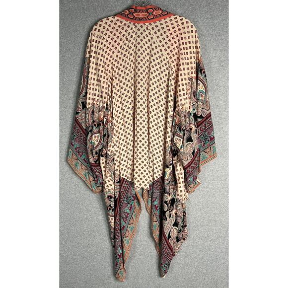 Flying Tomato Rayon Kimono M/L Paisley Print Open Front Boho Duster - Picture 2 of 8
